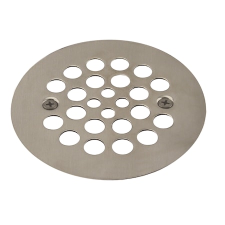 Westbrass 4-1/4" O.D. Shower Strainer Plastic-Oddities Style in Satin Nickel D3193-07